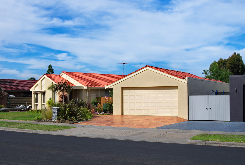 Typical Australian residential house closeup